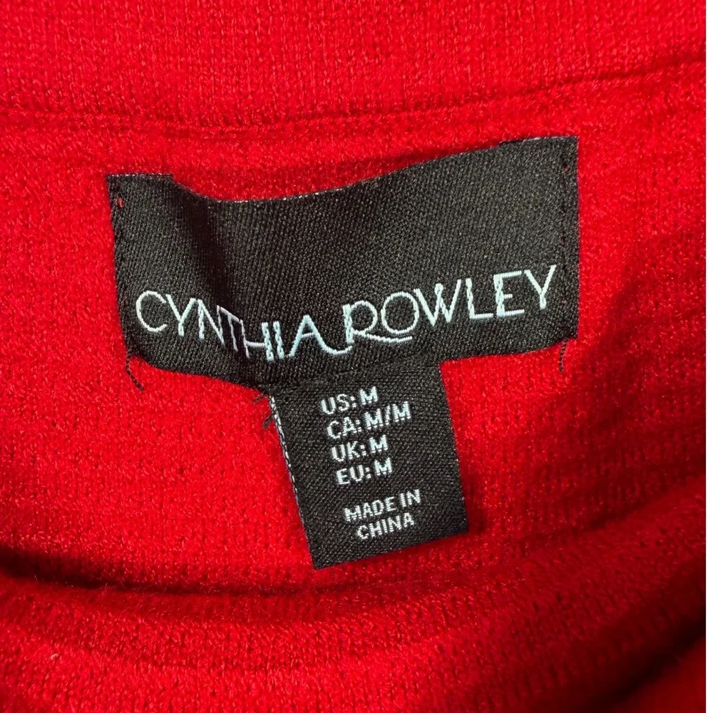 Cynthia Rowley Red A-Line Ribbed Skirt Size Medium‎ Women's Stretch Waist - Picture 5 of 9